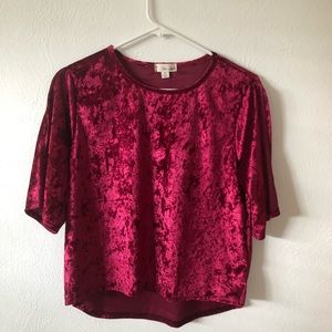 Crushed velvet top